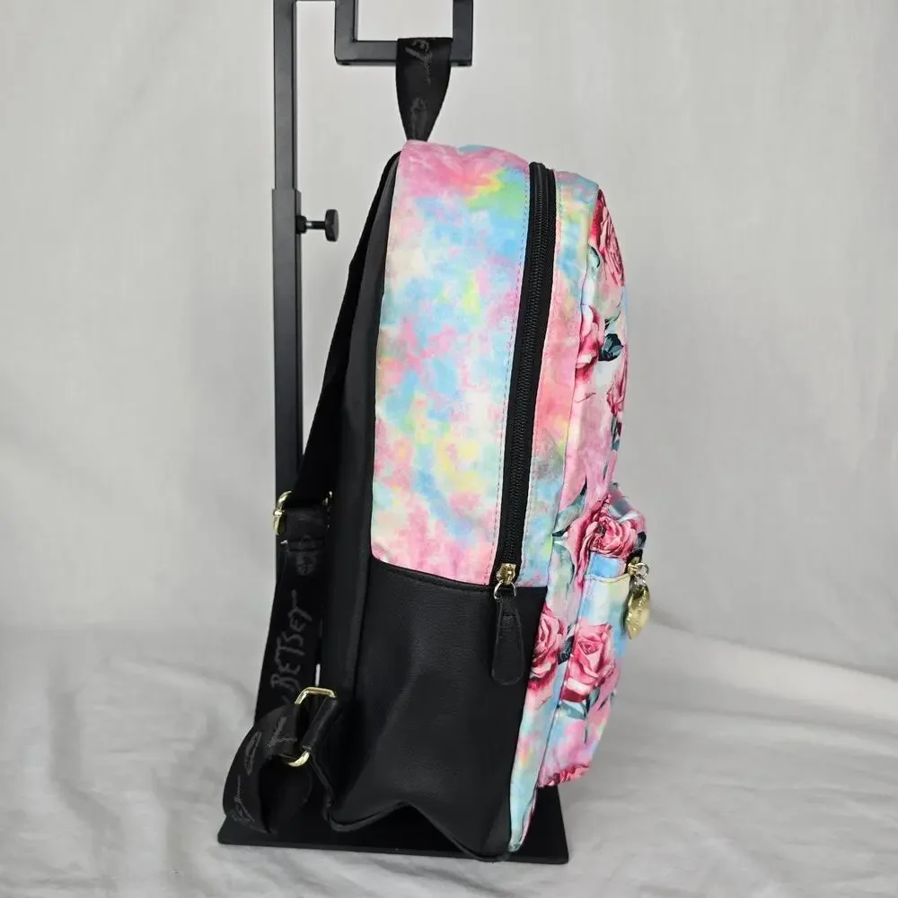 Betsey Johnson Floral Backpack Pink Blue 14
